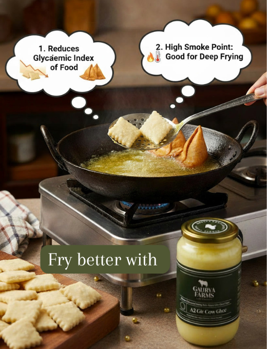 Another close-up of Desi Cow Ghee texture